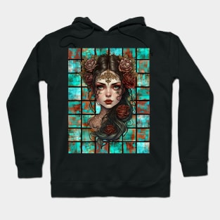 Copper Patina Boho Gothic Girl 1 Hoodie